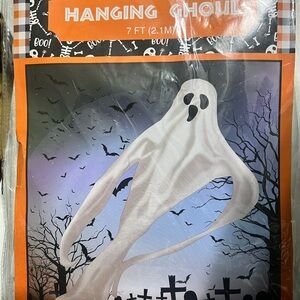 7 Ft Giant White Fabric Hanging Ghoul Halloween Fall Graveyard Decoration~NIB